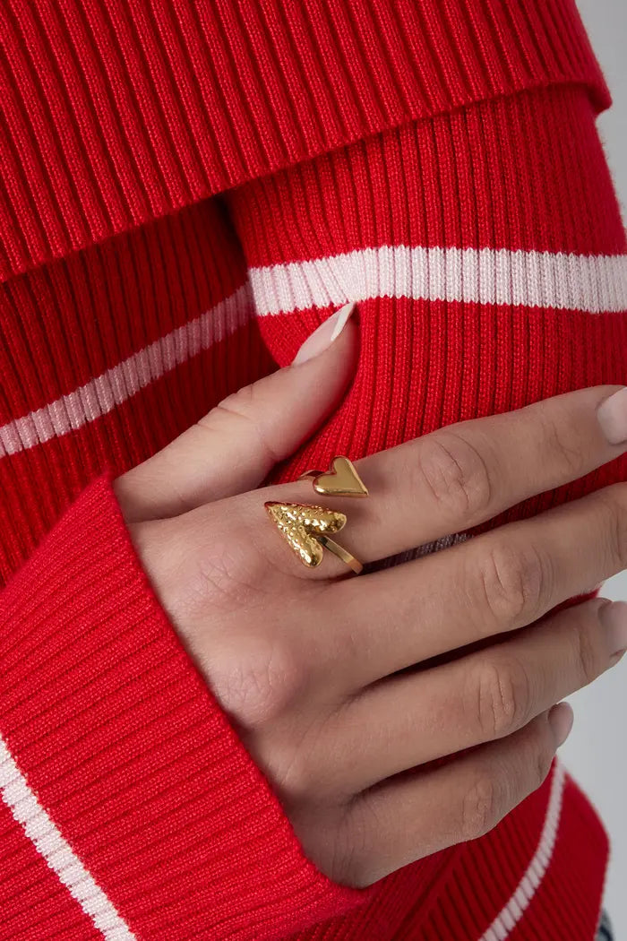 Dual affection ring silver