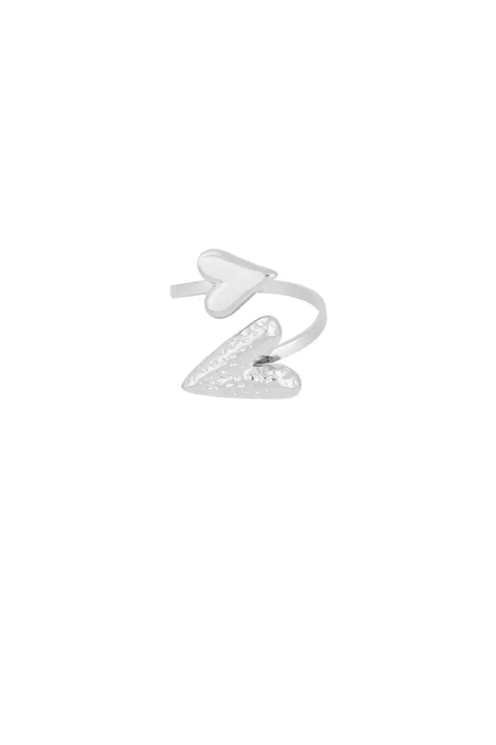 Dual affection ring silver