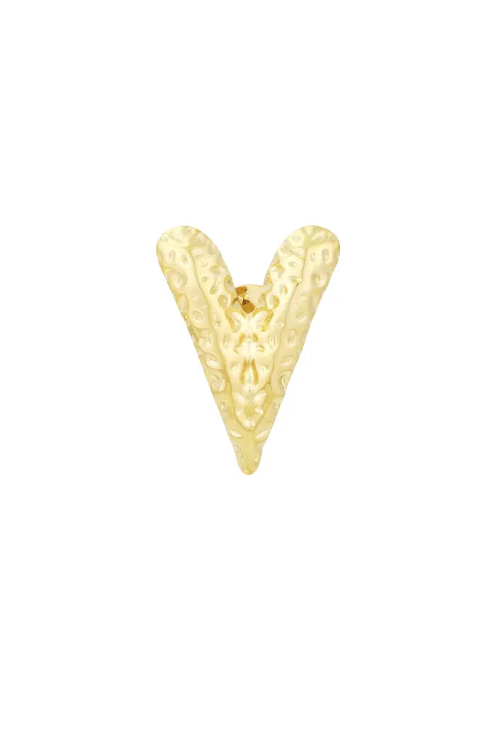 Dunked heart pin gold