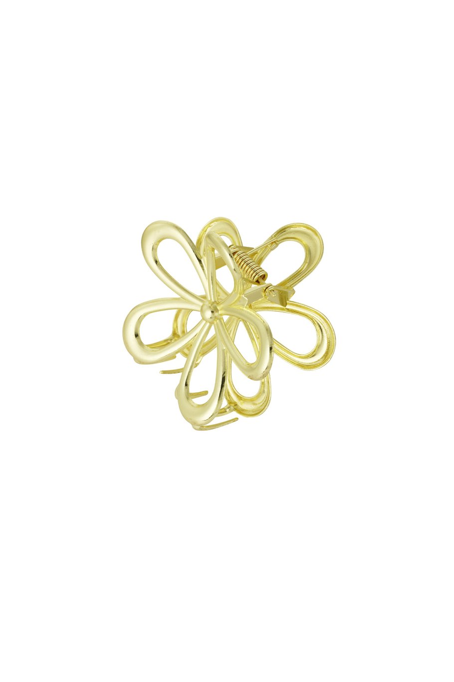 Flower power haarclip gold