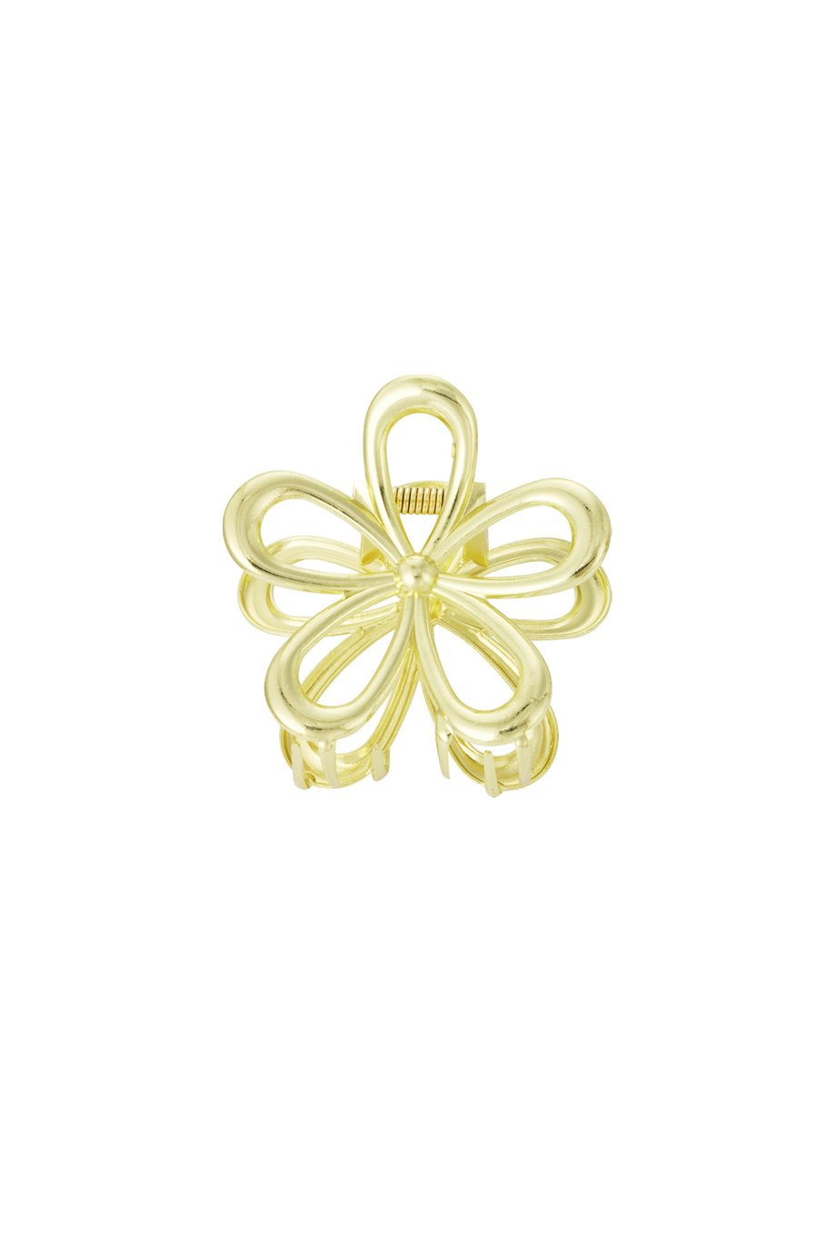 Flower power haarclip gold