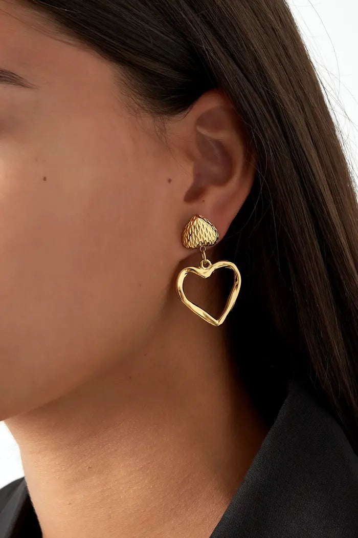 Forever yours earrings gold