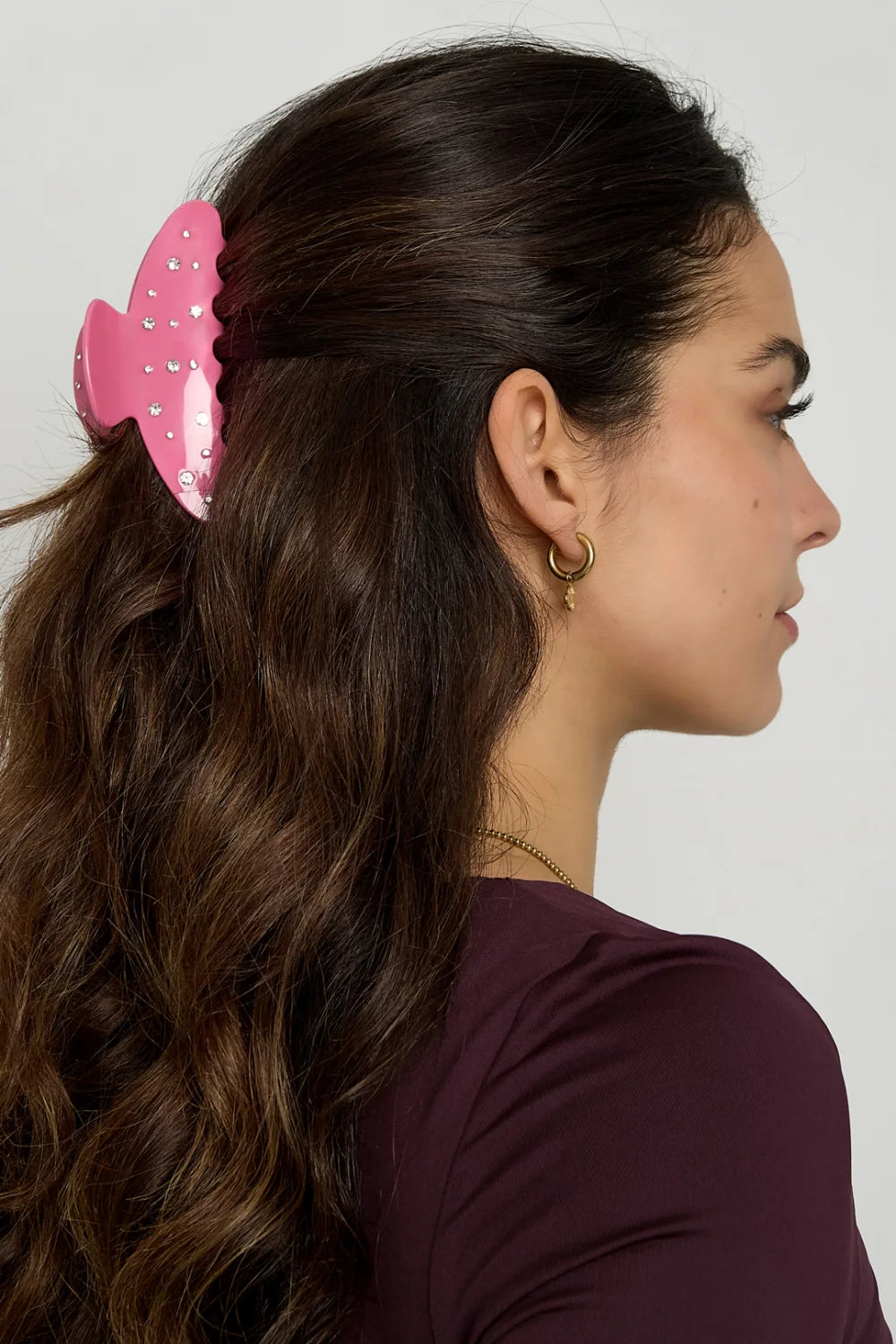 haarclip glitter creme