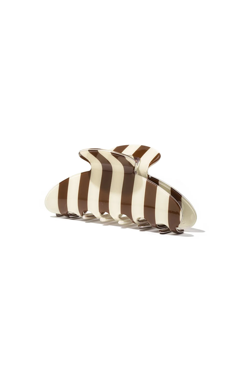 Haarclip stripe brown