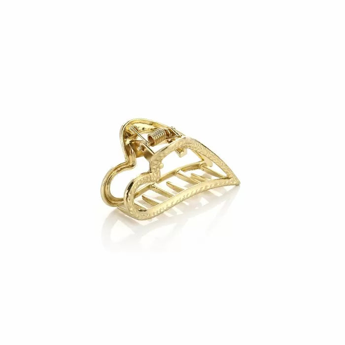 hairclip small heart gold