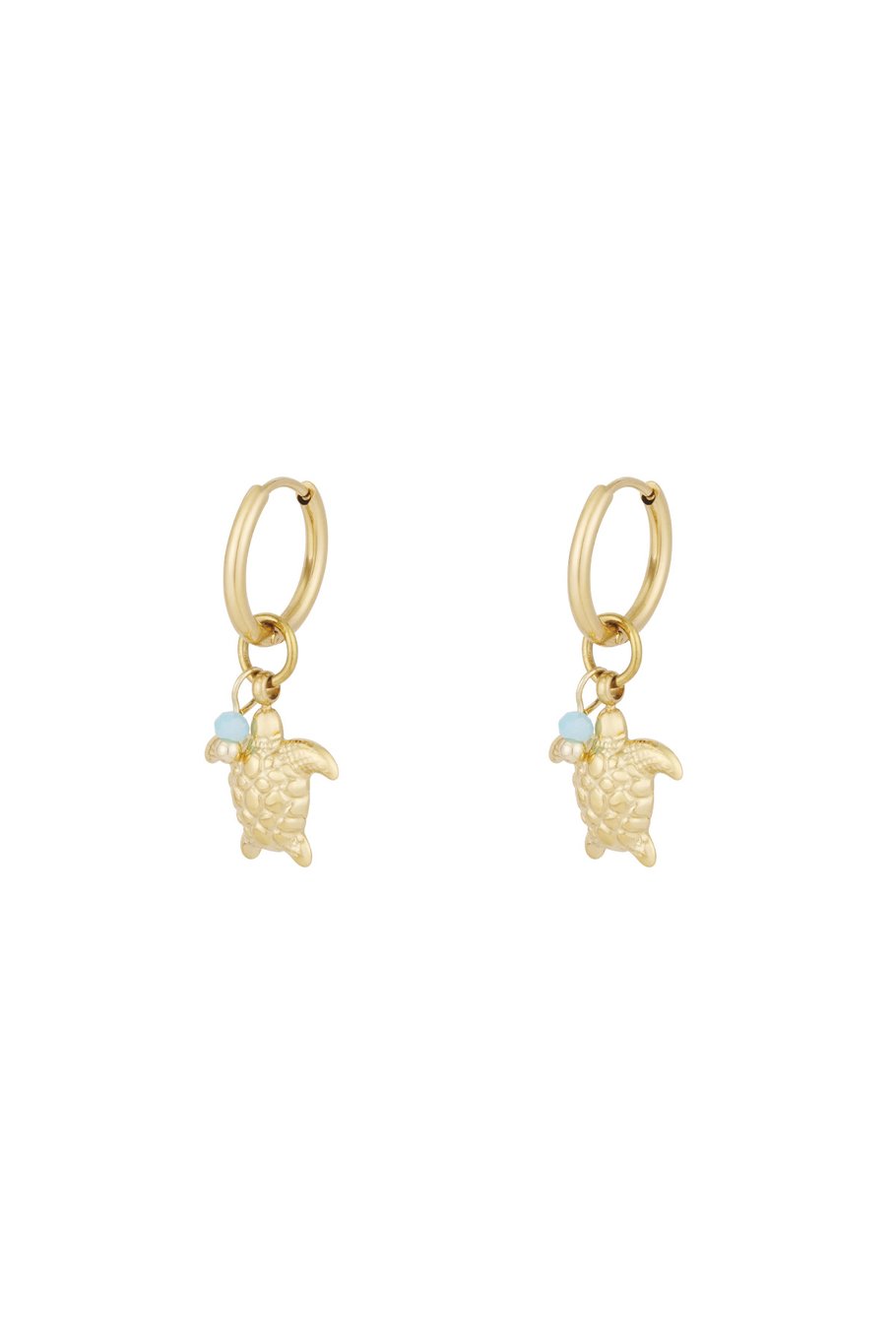 Happy turtle earring gold