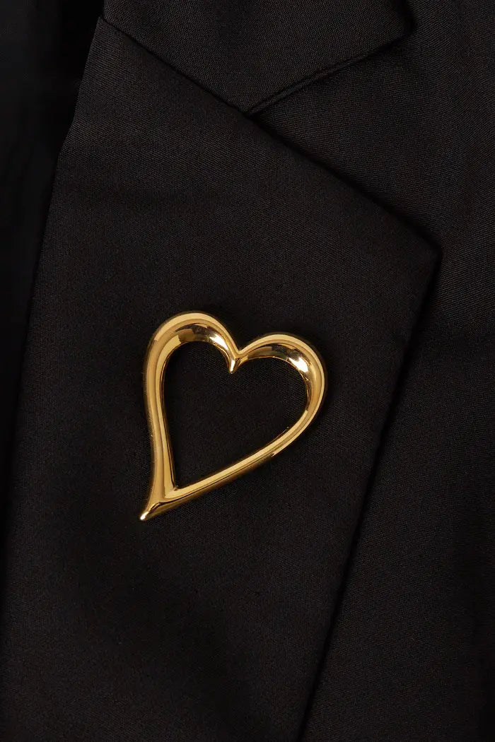 Heart for you pin silver