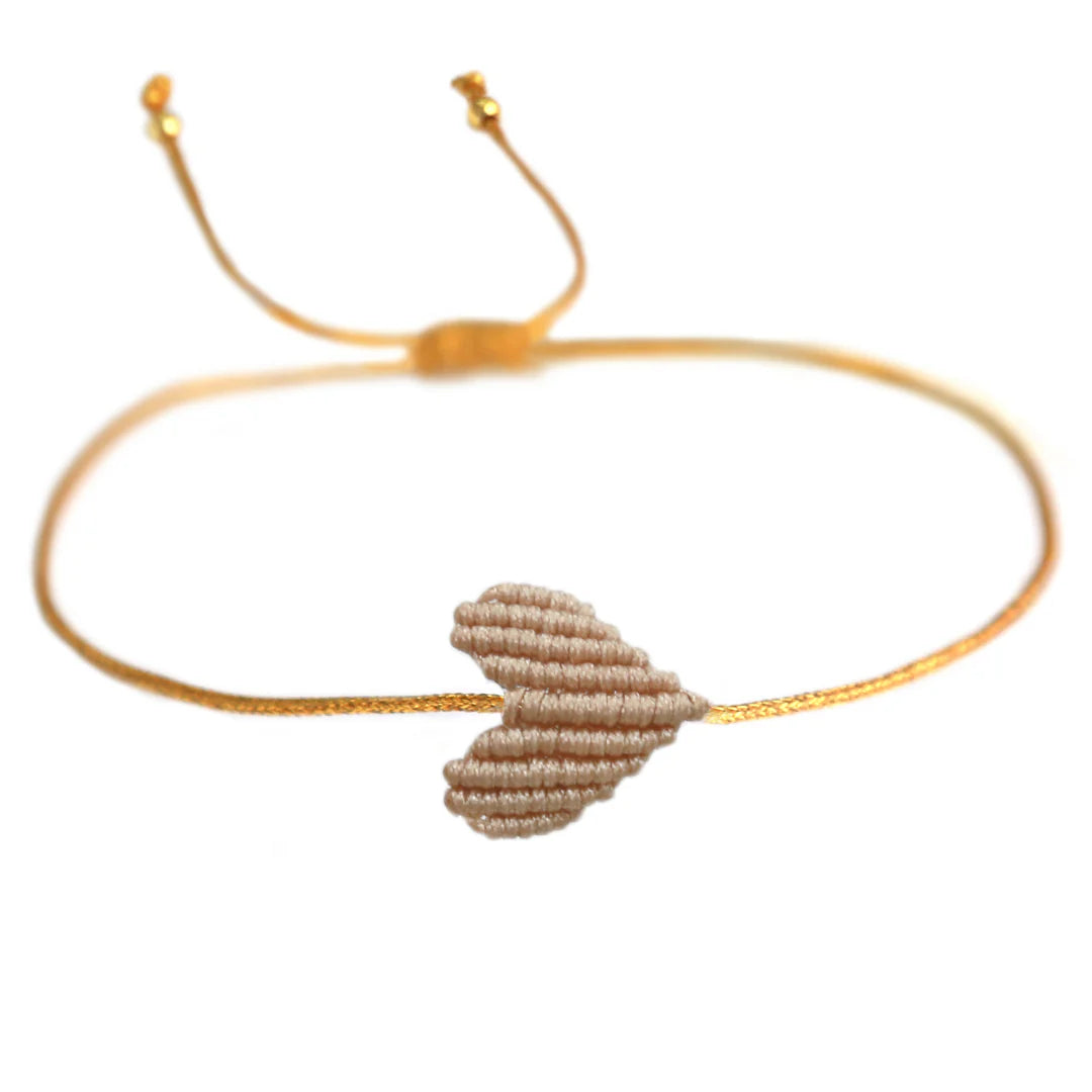 Heart bracelet beige