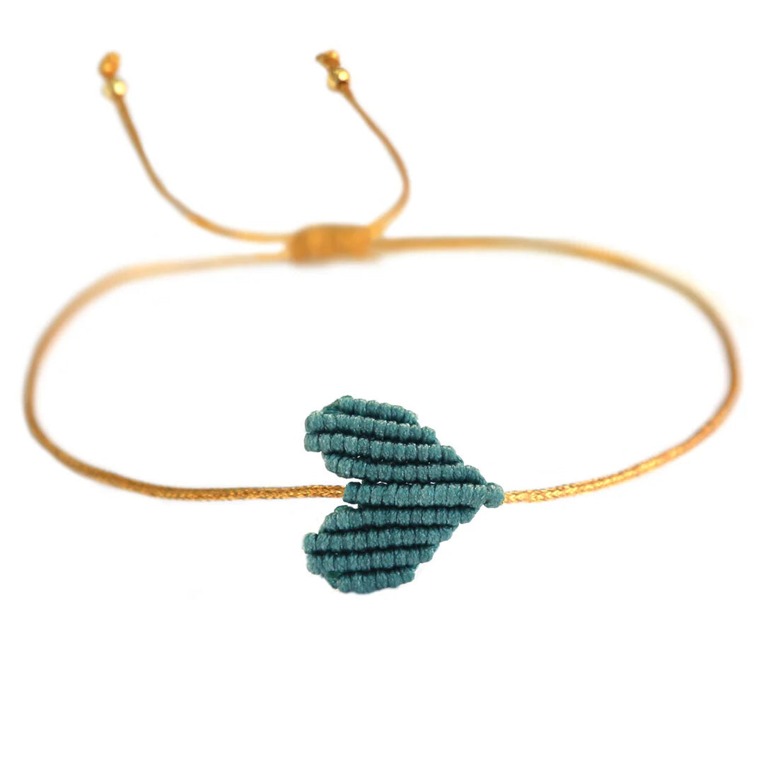 Heart bracelet sea green