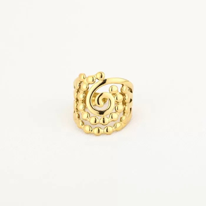 Ibiza spiral ring gold