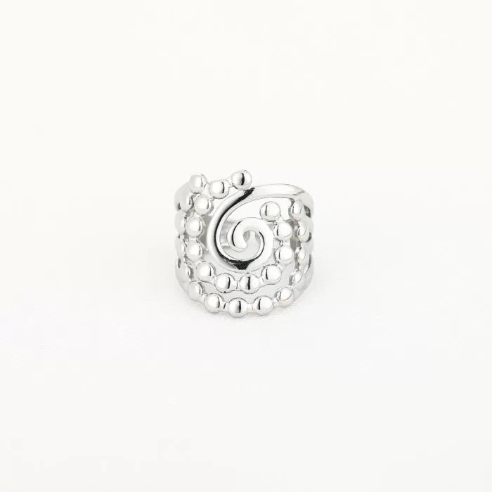 Ibiza spiral ring silver