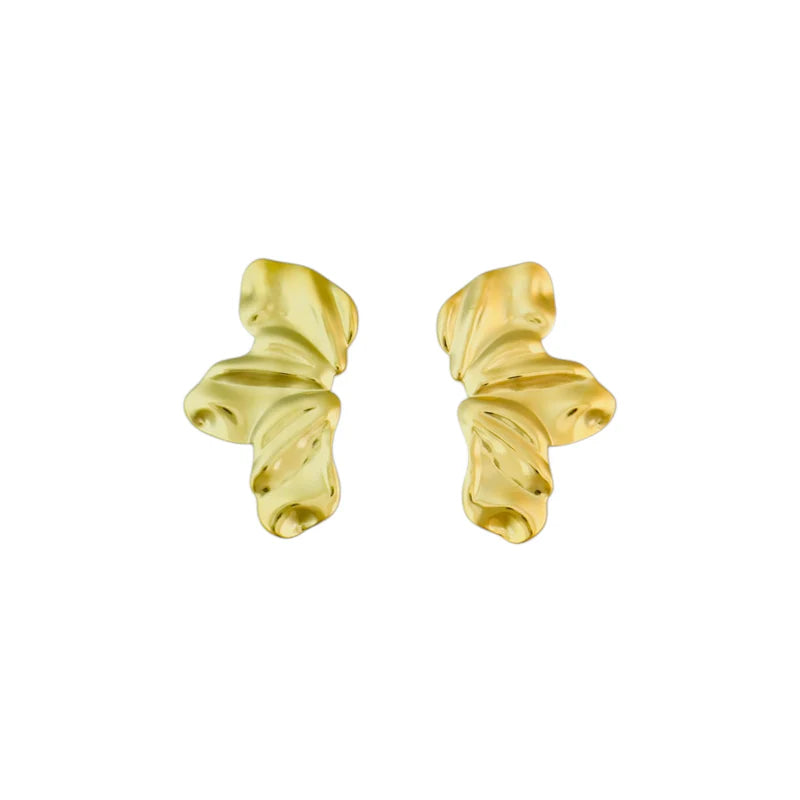Iris earrings gold
