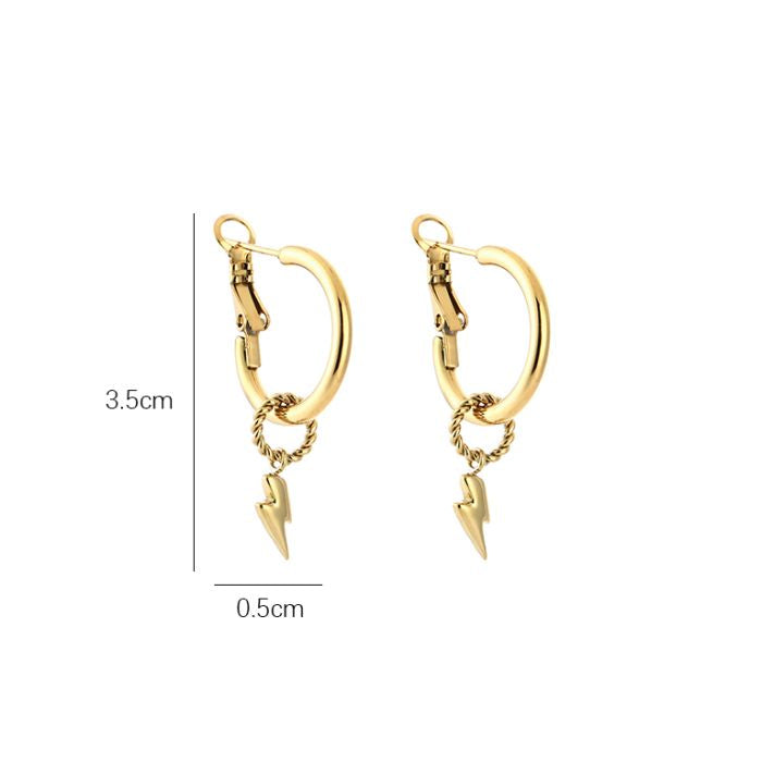 Earring lightning gold