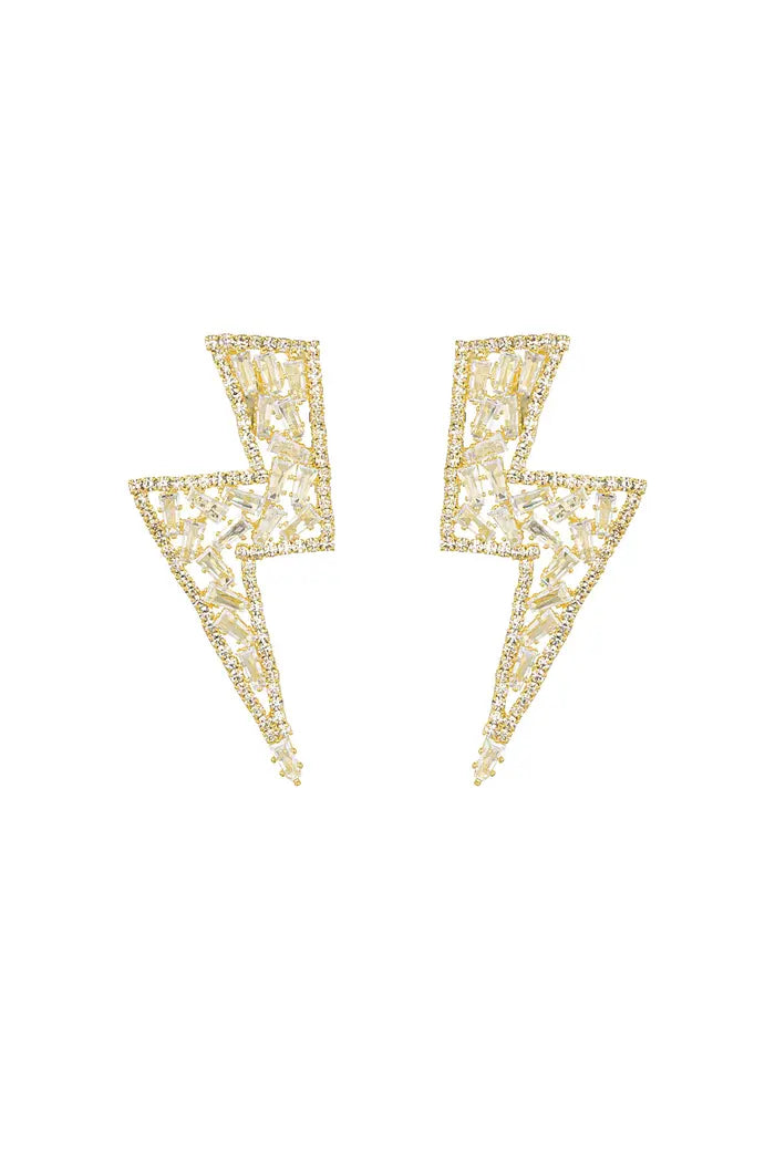 Lightning glow earrings gold
