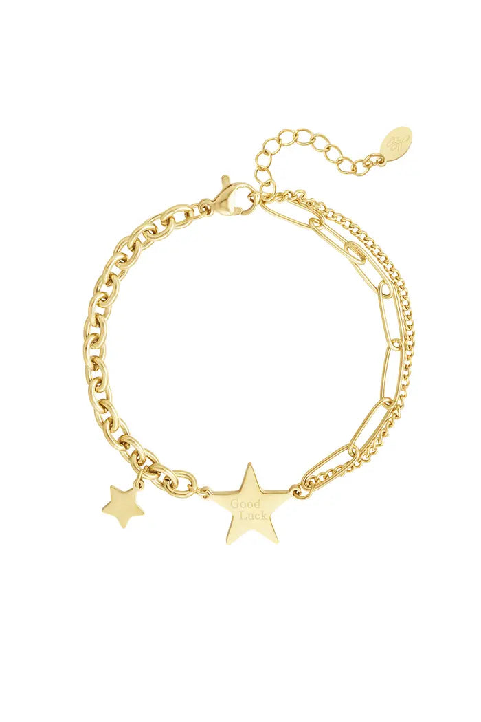 Link bracelet stars gold