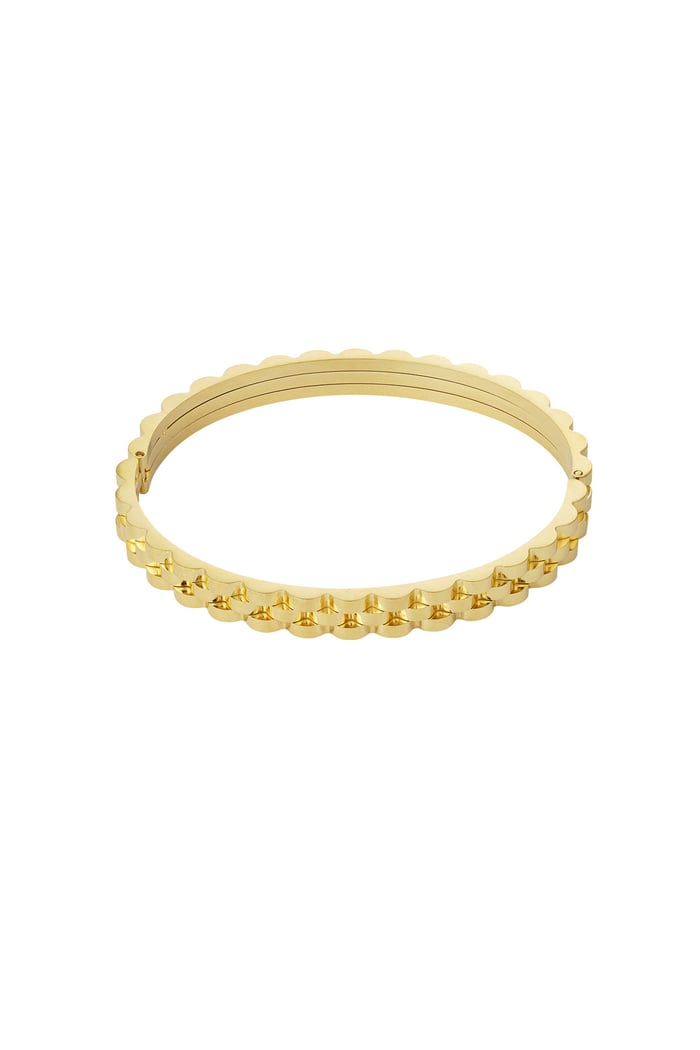Link bangle bracelet gold