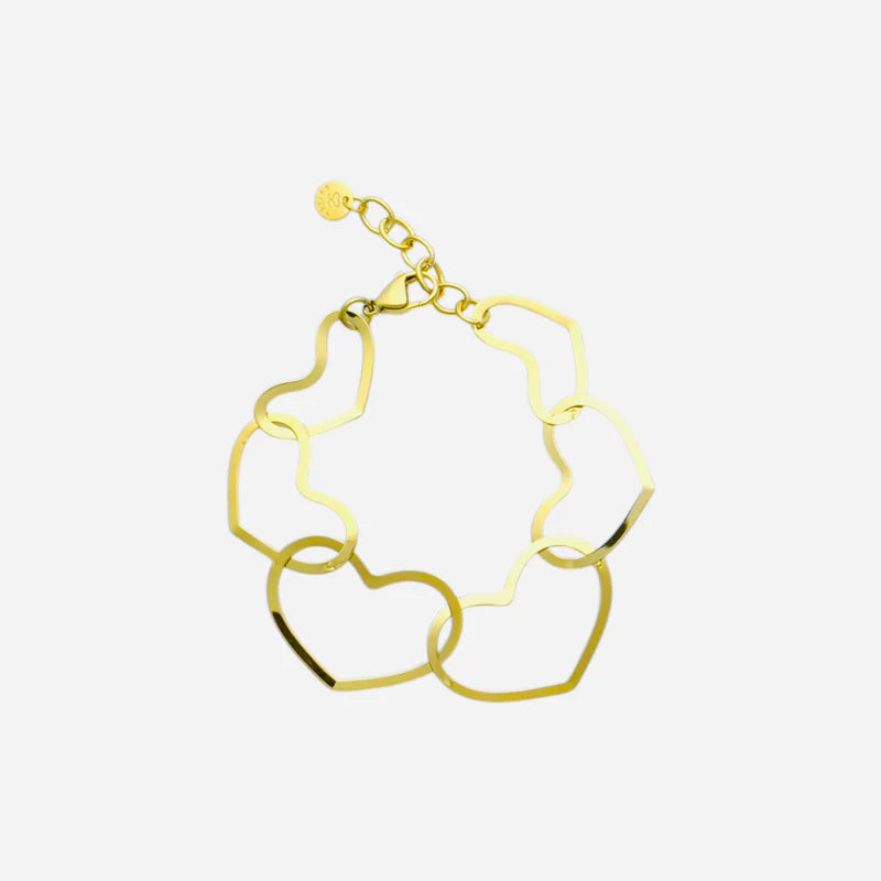 Many hearts bracelet gold