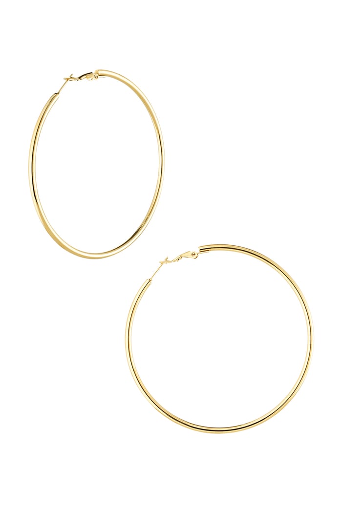 Medium basic hoops gold