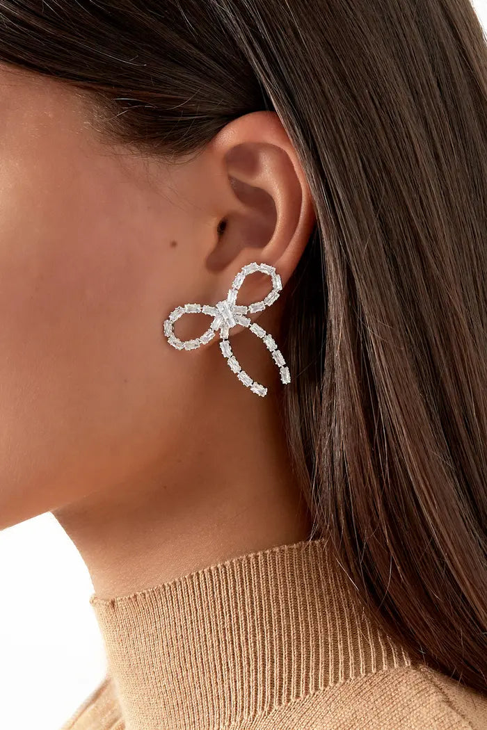 Merry bow earrings gold