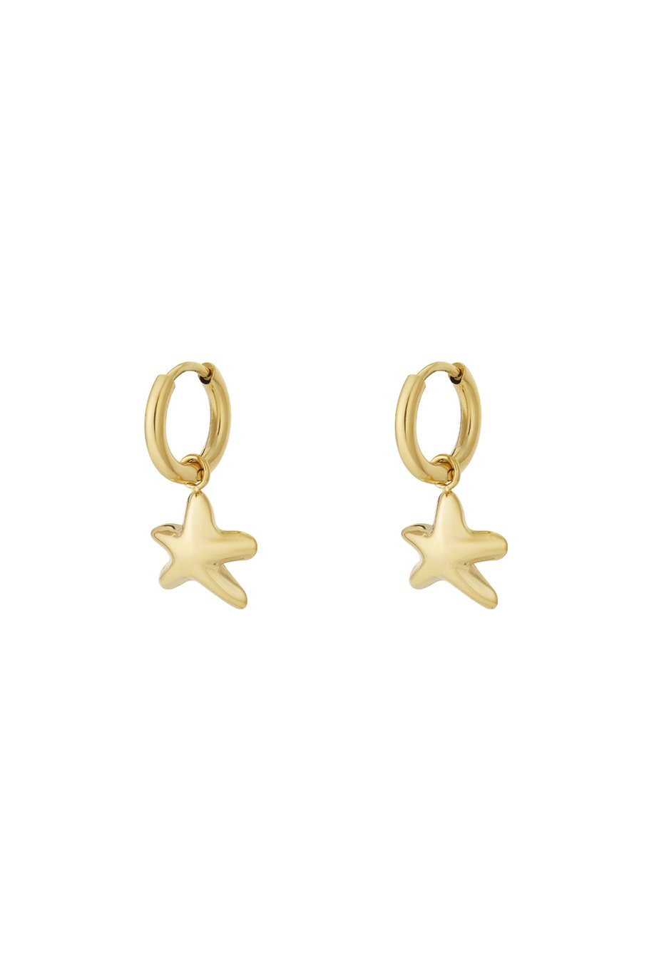 Mini seastar earrings gold