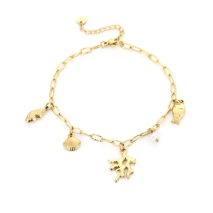 Ocean anklet gold