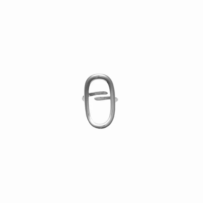 Oval ring silver