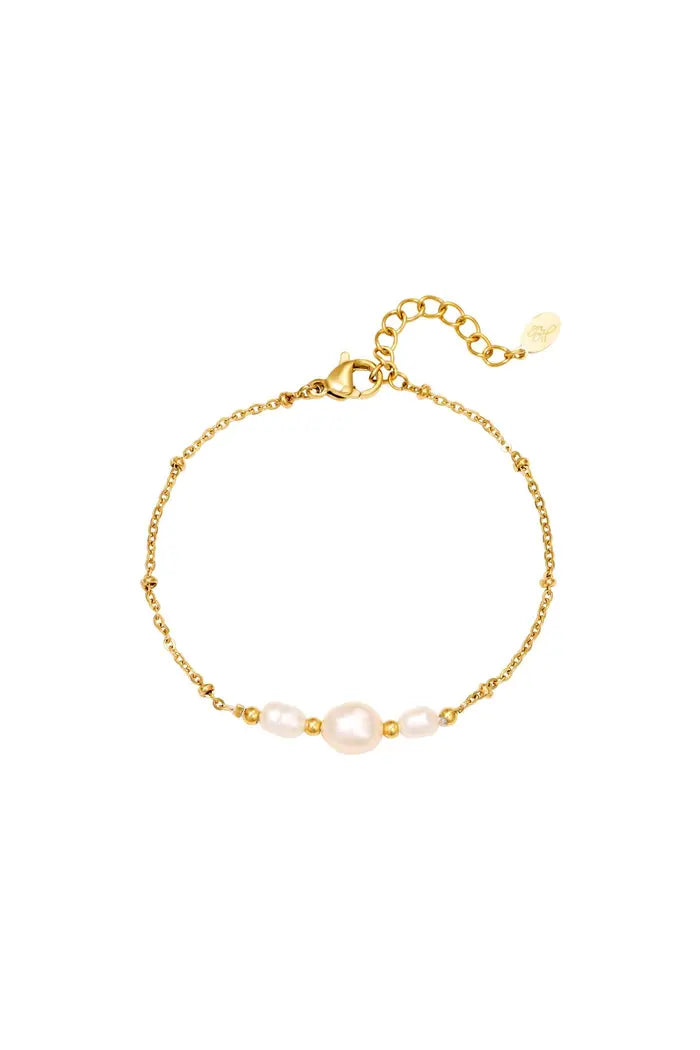 Pearl bracelet gold