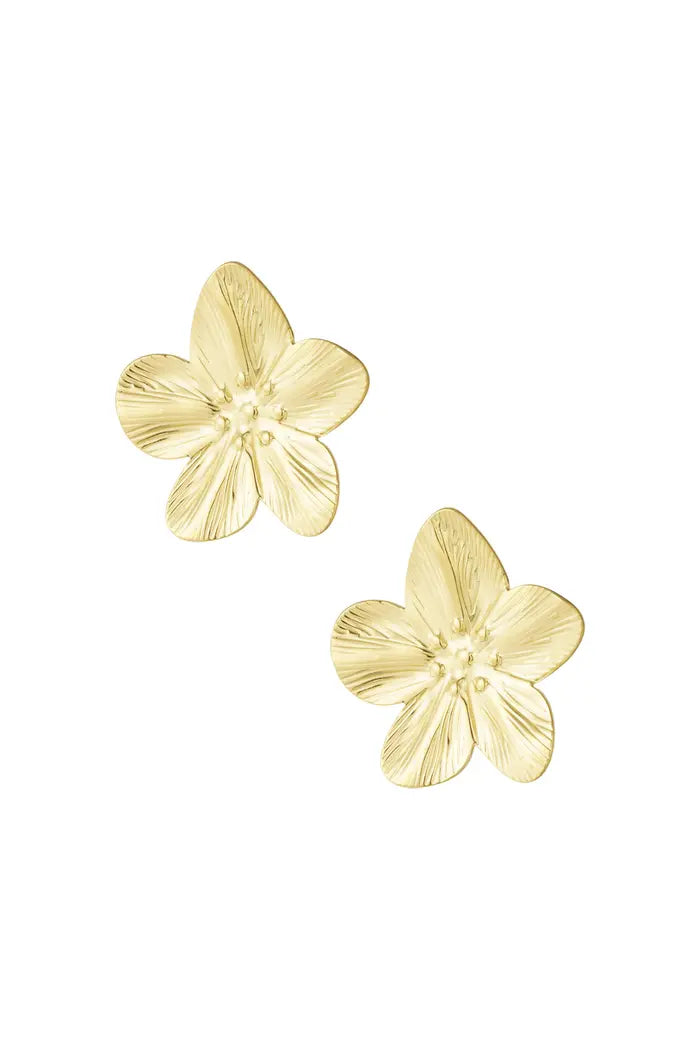 Petal pop earrings gold
