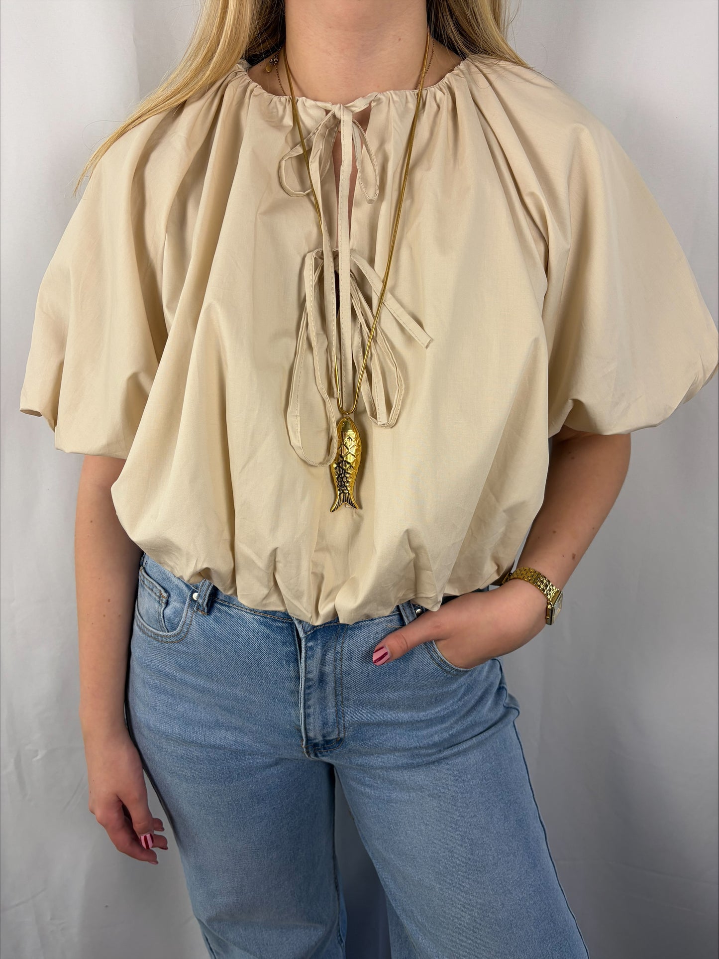 Balloon top beige