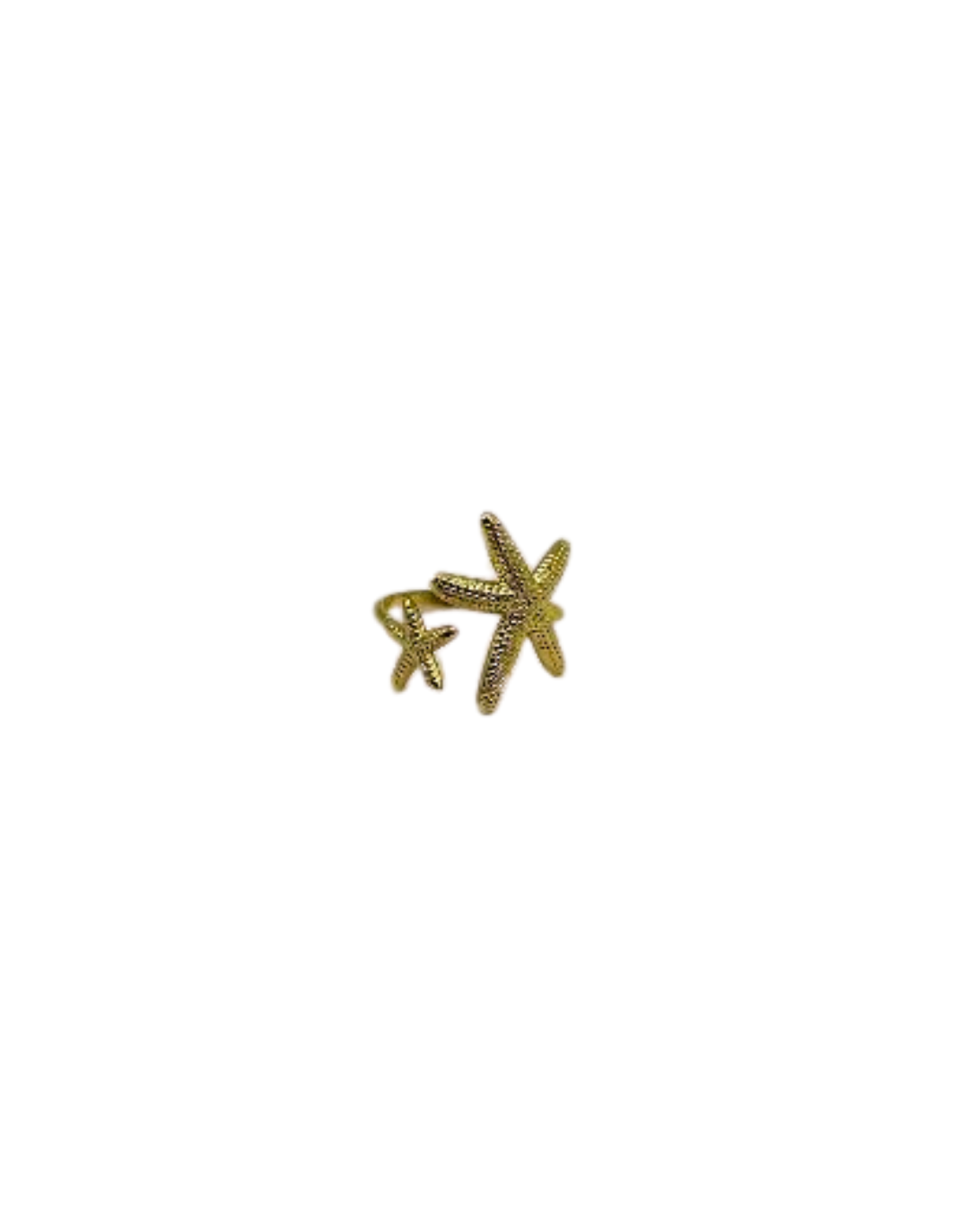 Double sea star ring gold