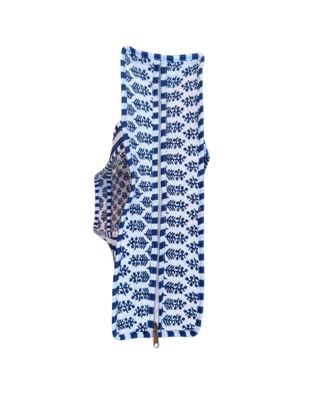 Blue flower shoulder bag