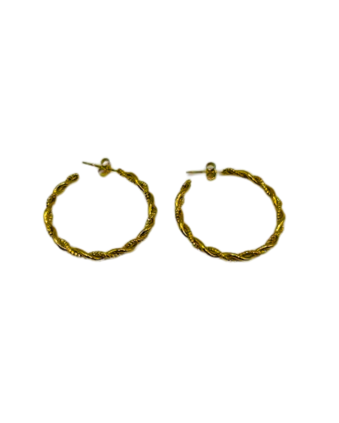 Spiral earrings small gold