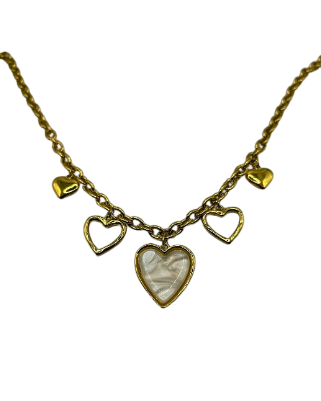 Full of love charm necklace gold