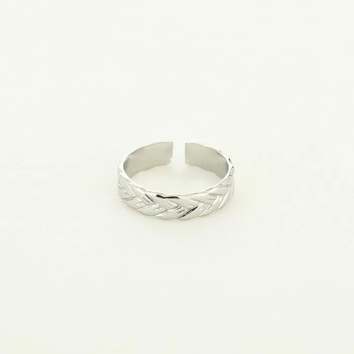 Rope ring silver