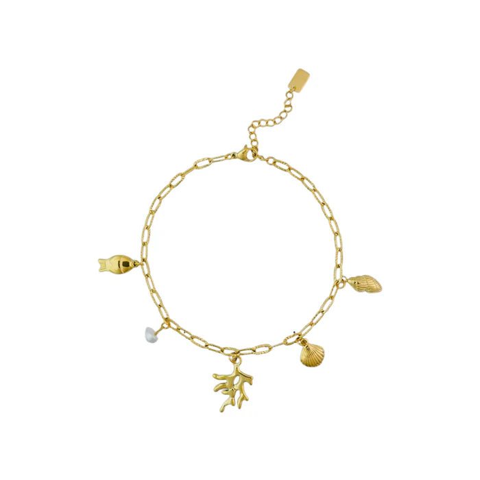 Sea secrets anklet gold