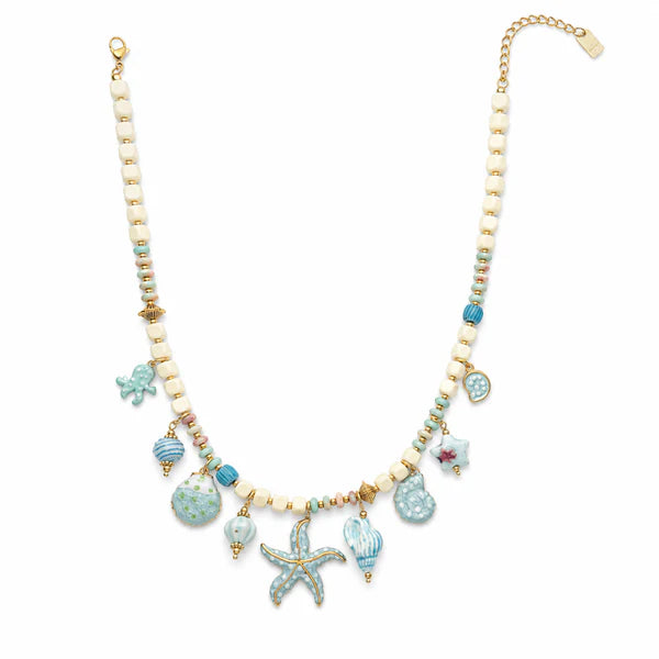 Seastar beads necklace blue