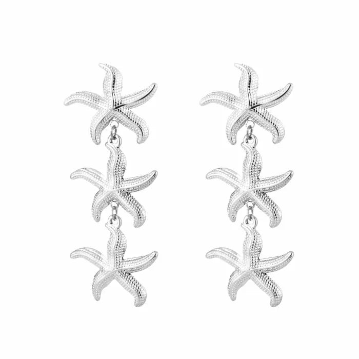 Seastar earrings silver