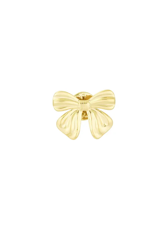 Simple bow pin gold