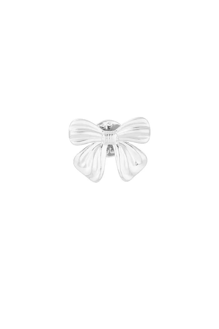 Simple bow pin silver