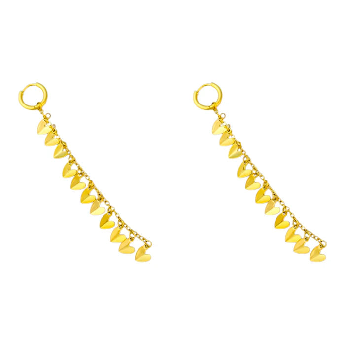 Sparkling love earrings gold