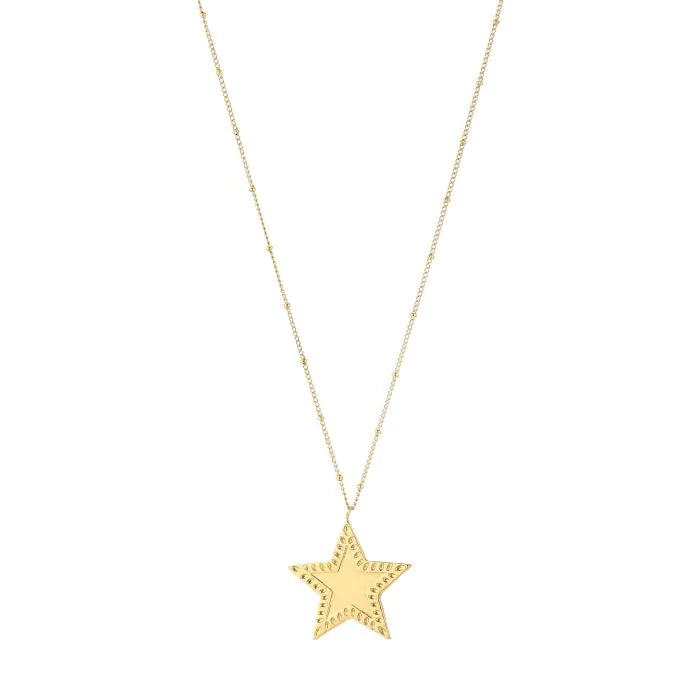 Starry sky necklace long gold