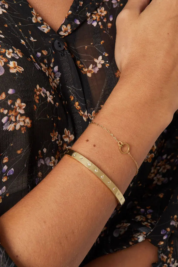 Diamond stars bracelet gold