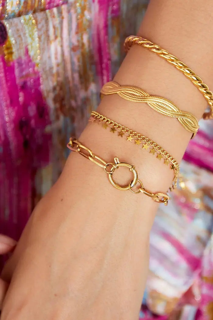 Stars bracelet gold