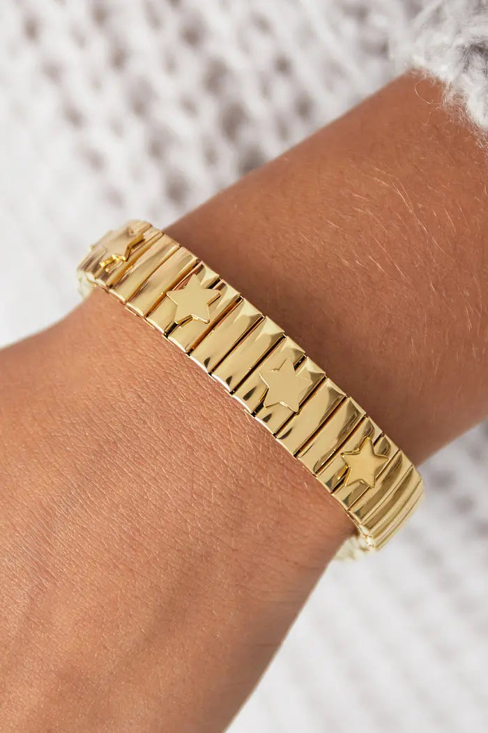 Statement star bracelet silver