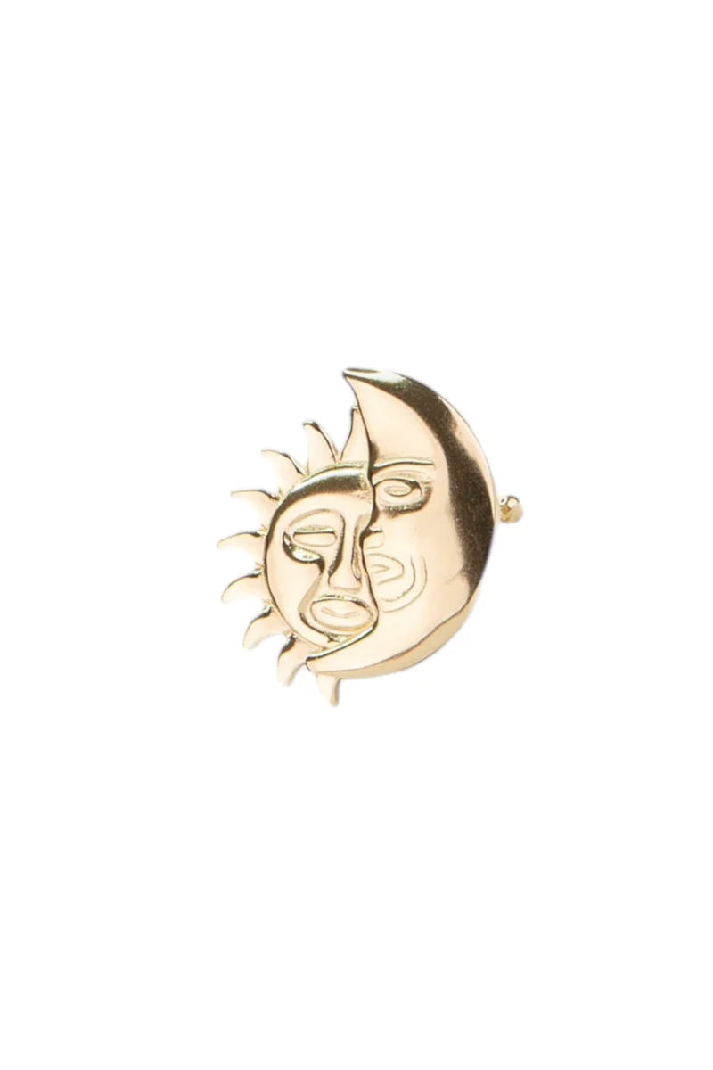 Sun & moon ring gold