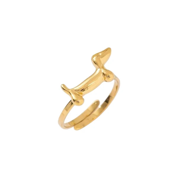 Teckel ring gold