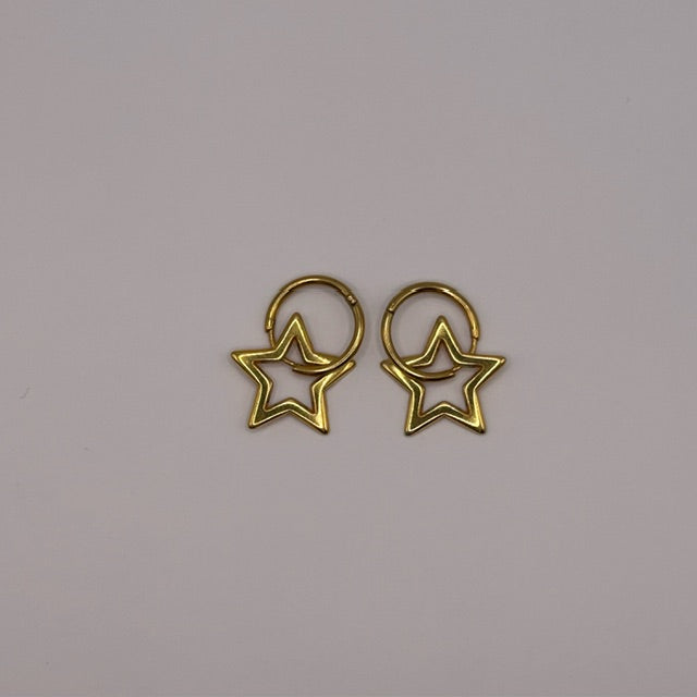 Universe earrings gold