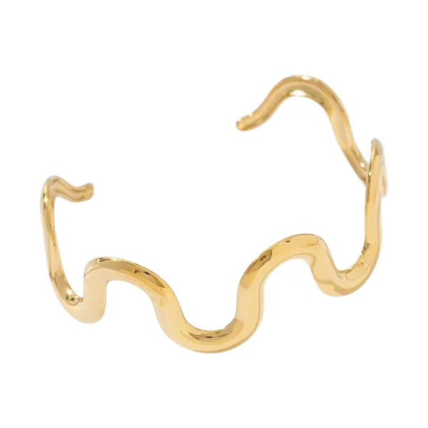 Wavey bangle gold