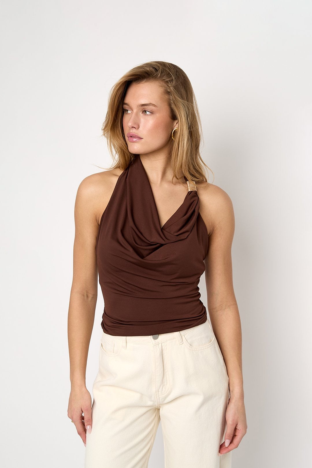 Bucle top brown