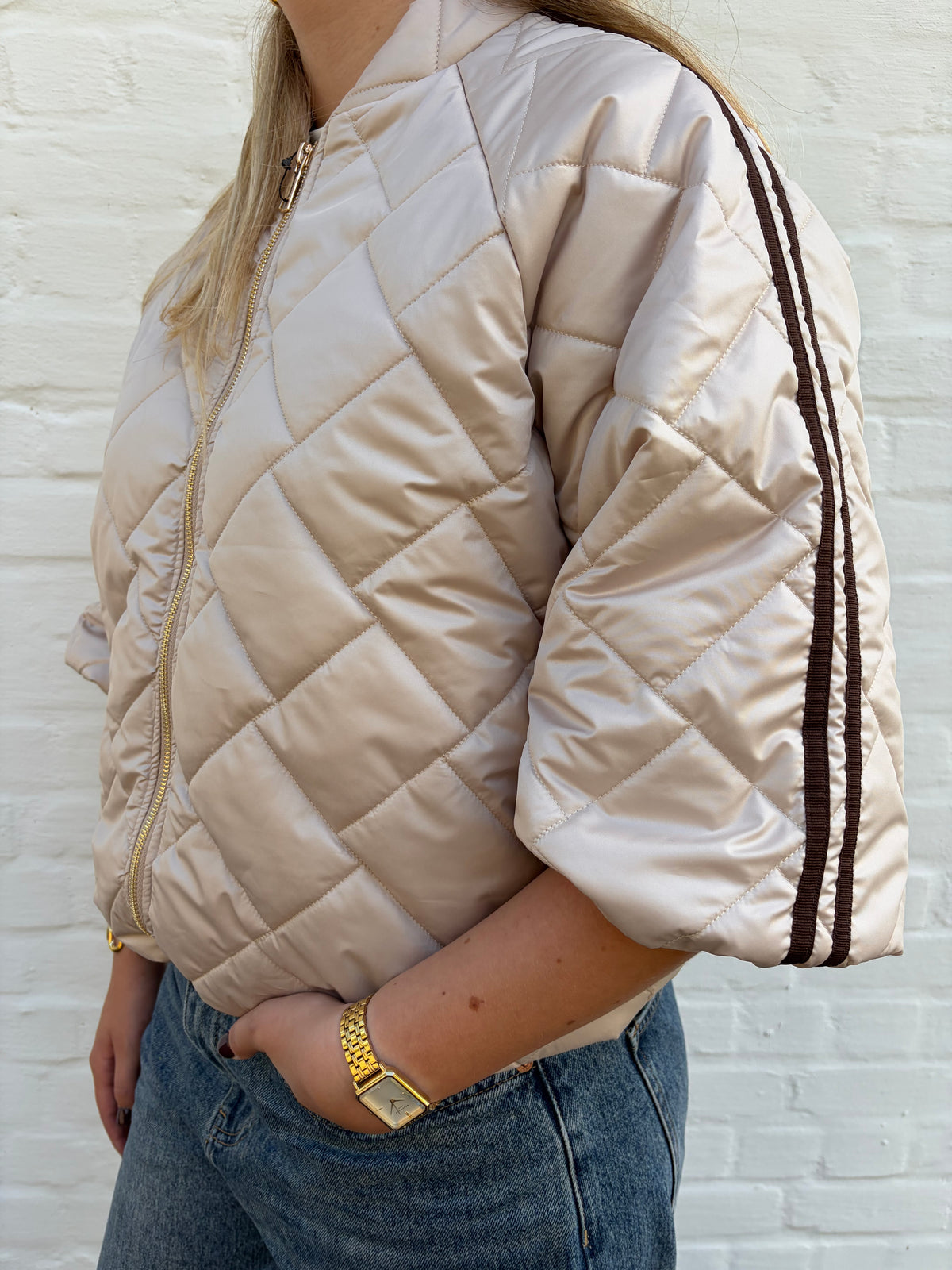 Puff jacket beige